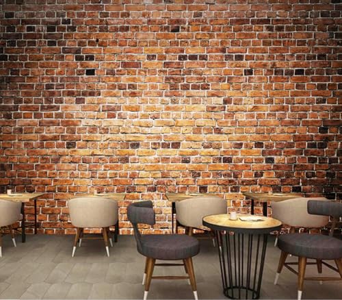 Eierme-Close-up of a Brick wall Background with Strong Texture Peel and Stick 90" x 67" - color: No.15, size: 90" x 67"