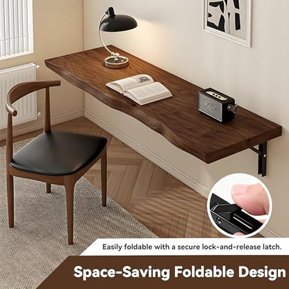 Wall Mounted Folding Table Desk，Multifunctional Solid Wood Folding Floating Wall Desk Fold Down Shelf, for Small Space Kitchen & Dining Room Computer(Plate Thickness 1.18, W47.2” X D17.7”) - color: Plate Thickness 1.18, size: W47.2” X D17.7”