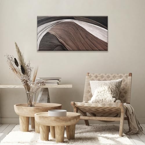 TAIJXAGSG Abstract Wall Art Brown Canvas Art Wall Decor Artwork Abstract Wall Decor Modern Minimalist Decor Canvas Painting Black And White Bathroom Bedroom Office 20"X40" - color: brown black, size: 40"L x 20"W