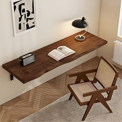 Wall Mounted Folding Table Desk，Multifunctional Solid Wood Folding Floating Wall Desk Fold Down Shelf, for Small Space Kitchen & Dining Room Computer(Plate Thickness 1.97, W39.4” X D17.7”) - color: Plate Thickness 1.97, size: W39.4” X D17.7”