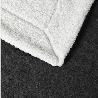 Amazon Basics Reversible Sherpa Throw Blanket, Warm, 50"x60", Black - color: Black, size: Throw (50"x60")