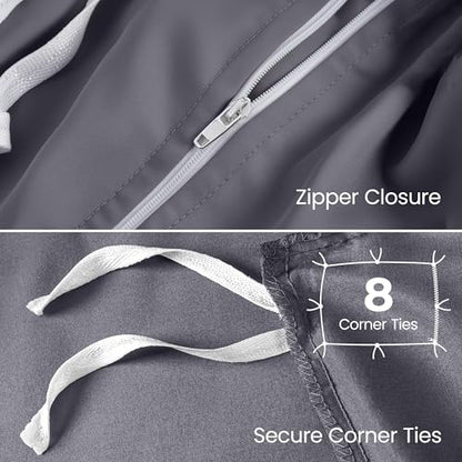 Utopia Bedding 4 Piece Bedding Set - 1 Fitted Sheet (54x75), 1 Duvet Cover Full Size, 2 Pillow Case (20x30) - All Season Luxury Bed in a Bag with Zippered Full Duvet Cover - No Comforter (White) - color: Grey, size: Full - Duvet Cover with Fitted Sheet