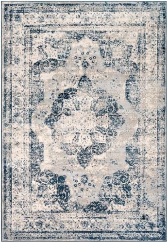 Rugs.com - Monte Carlo Rug – 2' x 3' 1 Blue Easy-Clean Rug – Perfect for Entryways, Kitchens, and Bathrooms - color: Blue, size: 2'2" x 3' (Rectangular)