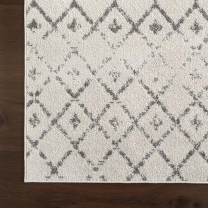 nuLOOM Blythe Grey Trellis Power Loomed Area Rug, 12' x 18' - color: Blythe Grey, size: 12' x 18' (Rectangular)