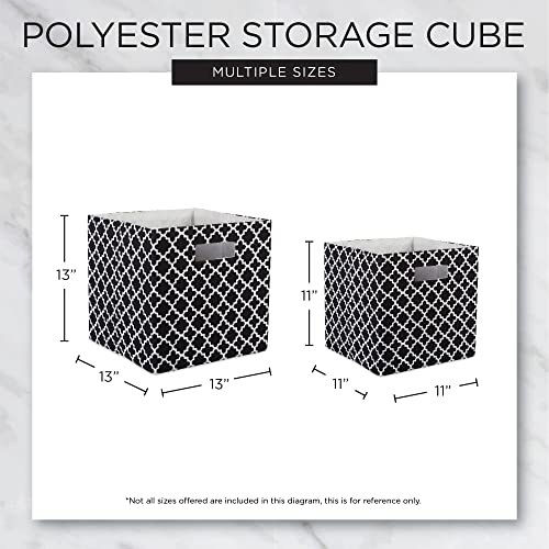 DII Woven Polyester Storage Bin, Polka Dot, Pink & Gold, Small Set of 4 - color: Pink & Gold, size: Small Set of 4, 11x11x11" Cube