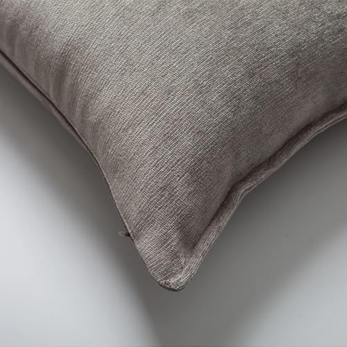 Woven Jacquard Throw Pillow Cover, Pack of 1 Textured Velved Decorative Cushion Covers for Sofas, Couches, Home Décor, Fade Resistant Pillow for Sofa & Couch, Eliza, Taupe, 16x24 Inch - color: Taupe, size: 24" x 16" (Pack of 1)