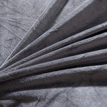 Tie Dye Printed Faux Fur Bedding Set Modern Abstract Shaggy Plush Duvet Cover with Pillow Sham, Ultra Soft Warm (Twin, Tie Dye Gray) - color: Tie Dye Gray, size: Twin