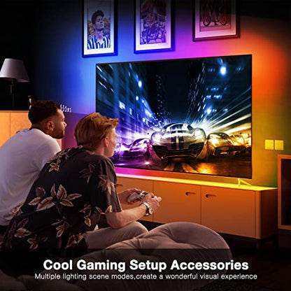 DAYBETTER 65.6ft WiFi Smart Led Lights Strip with Tuya App Control for Bedroom Decoration Work with Alexa and Google Assistant 1 Roll - size: 65.6FT
