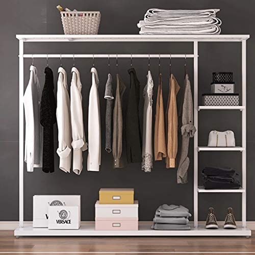 Heavy Duty Garment Rack with Shelves - Clothing Storage Unit for Commercial and Household Use, Standing Shelving for Organized Clothes - size: 120*40*155cm