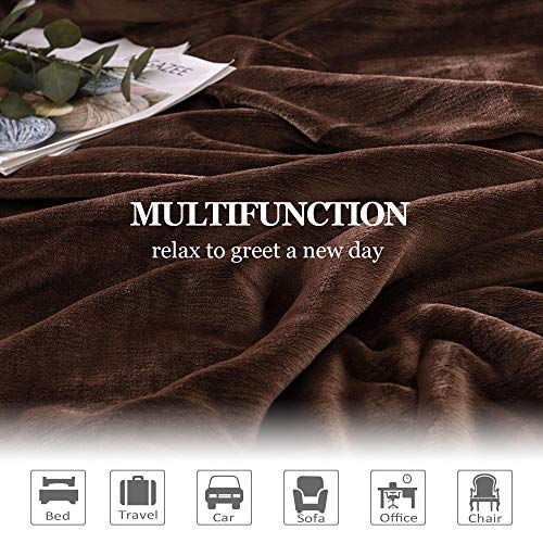 NANPIPER Sherpa Blanket Twin Thick Warm Throw for Winter Bed Super Soft Fuzzy Flannel Fleece/Wool Like Reversible Velvet Plush Blankets (Brown Twin Size 60"x80") - color: Brown, size: Twin