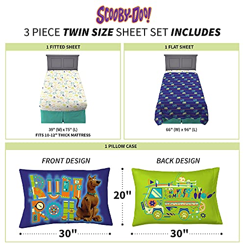 Franco Kids Bedding Super Soft Sheet Set, Twin, Scooby Doo - color: Scooby Doo, size: Twin