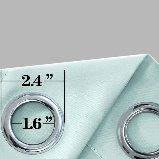 Mrs.Naturall Seafoam Green Curtains for Bathroom Window,Blackout Short Curtains for Bedroom Kitchen,45 Inch Length,Mint Green/Aqua - color: Egg Blue, size: 34"W x 45"L (Pack of 2)