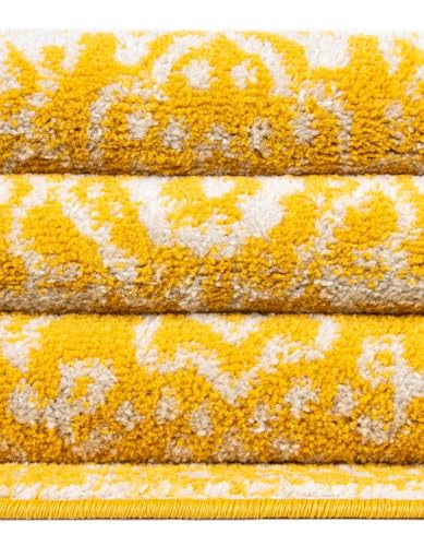 Rugs.com - Arlington Rug – 2' x 3' 1 Yellow Coastal Rug – Ideal for Entryways, Kitchens, and Bathrooms - color: Yellow, size: 2' x 3' (Rectangular)