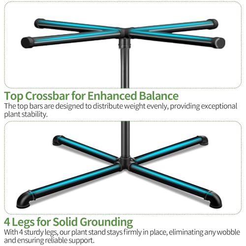 Plant Hanger Indoor, 59" Tall Hanging Plant Stand Heavy Duty Metal Indoor Plant Hanger Stand Hanging Plant Holder with 8 Hooks Hanging Planters for Indoor Plants Bedroom Living Room Balcony