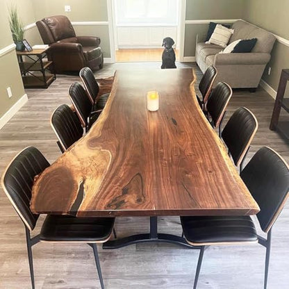LUNLING Dining Room Chairs Mid Century Modern Retro Black Faux Leather Chair with Walnut Bentwood Upholstered Seat Metal Legs Kitchen Chairs Adjustable Foot for Kitchen Dining Room,1PCS - color: Black, size: 1PCS