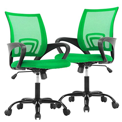 Ergonomic Office Chair Cheap Desk Chair Mesh Executive Computer Chair Lumbar Support for Women Men,2 Pack Green - color: Green, size: 2 Pcs