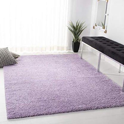 SAFAVIEH August Shag Collection Accent Rug - 2'3" x 4', Lilac, Solid Design, Non-Shedding & Easy Care, 1.2-inch Thick Ideal for High Traffic Areas in Entryway, Living Room, Bedroom (AUG900V) - color: Lilac, size: 2'3" x 4' (Rectangular)