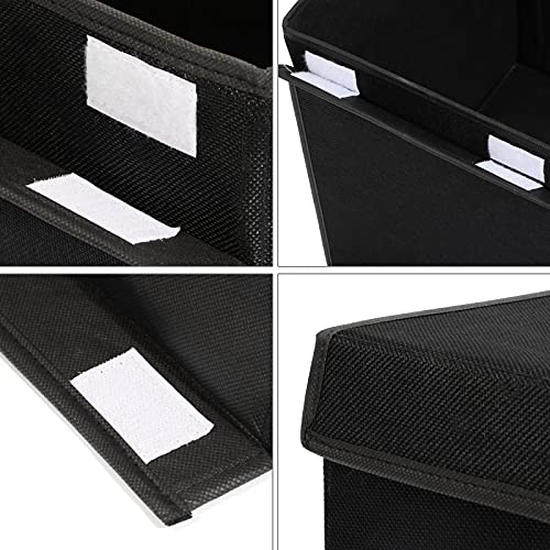 122L Large Toy Box Chest Storage with Lid, Collapsible Kids Toy Storage | Toy Chest with with Removable Divider for Kids, Boys, Girls, Nursery, Living Room, Bedroom, 26"x17" x17" (Linen Black) - color: Large Black