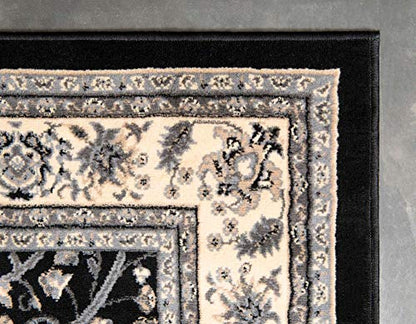 Unique Loom Sialk Hill Collection Area Rug - Washington (2' 2" x 3' 1" Rectangle Black/Gray) - color: Black/Gray, size: 2'2" x 3'1" (Rectangular)