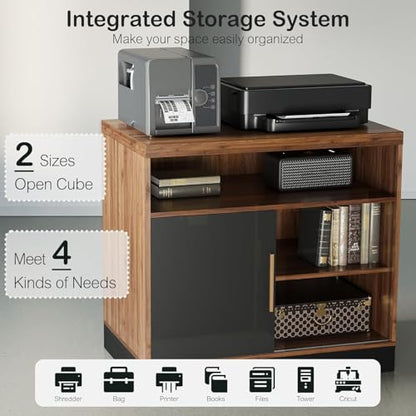 114" Two Person Electric Height Adjustable Standing Desk | Office Furniture Set with Storage, Extra Long Executive Desk Workstation with File Cabinets for Home Office, Black Walnut - color: Black Walnut
