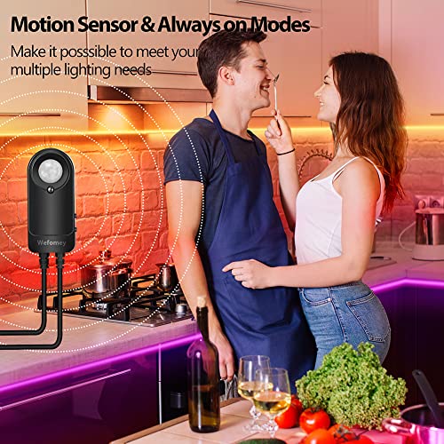 8 PCS RGB Under Cabinet Lighting Kit, 12v Motion Sensor LED Light Strip with Remote, ETL Listed Power Adapter, Music Sync Color Changing Led Lights for Shelves, Cabinet, Counter, Bookcase, 13ft - color: RGBW
