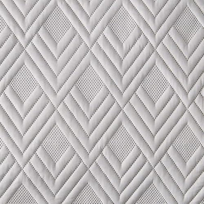 EMME Quilts Queen Size Bedding Sets, Light Grey Bedspread Soft Lightweight Pre-Washed Quilt, 3 Piece Cozy Reversible Microfiber Ultrasonic Coverlet with Pillow Sham (Diamond Pattern,90"x90") - color: 07-light Grey (Diamond), size: Full/Queen(90" x 90")