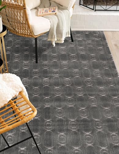 Rugs.com Vogue Geo Collection Rug – 2x3 Gray Medium-Pile Rug Perfect for Entryways, Kitchens, Breakfast Nooks, Accent Pieces - color: Gray and Silver, size: 2' x 3' Rectangular