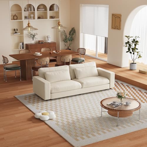 Guyii 104.72" Oversized Sofa Set of 2, Extra-Wide & Deep Loveseat Sofa, 3 Seater Sofa with 2 Pillows, Modern Polyester Sofa Couch for Living Room, Bedroom, Home, 330 Lbs Capacity - size: 104.72"