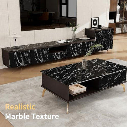 Glossy Marble Contact Paper Peel and Stick Wallpaper 17.7"x394" Black | Removable Waterproof Vinyl Wall Paper for Countertops Kitchen Cabinets Backsplash Furniture - color: Black, size: 17.7"W x 394"L