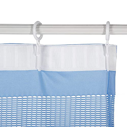 5ft Wide x 7ft Tall Room Divider Privacy Partation Curtains | 1 Panel, Blue, Cubicle Curtain With Flexible Flat Hooks, Privacy Screen, 84 Inches Long, 60W x 84L - color: Blue, size: 60"W x 84"L (Pack of 1)