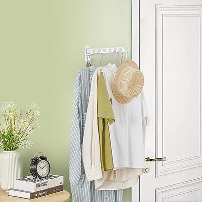 JOOM Laundry Drying Rack Wall Mounted Clothes Drying Rack Clothes Hanger White - color: White, size: two pack