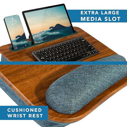 LAPGEAR Portable Laptop Lap Desk – Espresso Woodgrain, Fits 15.6" Laptops - color: Espresso Woodgrain