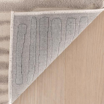 nuLOOM Kailani Cream/Grey Abstract Washable Area Rug, 5' x 8' | Nuloom Kailani Abstract 5' x 8' Machine Washable Area Rug for Living Room Bedroom Dining Room, Cream/Grey - color: Grey, size: 5' x 8' (Rectangular)