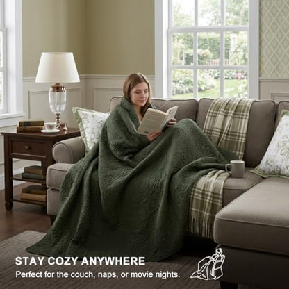 WDCOZY Paisley Quilt Set Oversize King Size, Olive Green Matelasse Lightweight Bedspread, Soft Farmhouse Rustic Coverlet, Spring Summer Thin Comforter, Country Bedding, 116x106 inches, 3 Pieces - color: Olive Green, size: Cal King (116"x106")