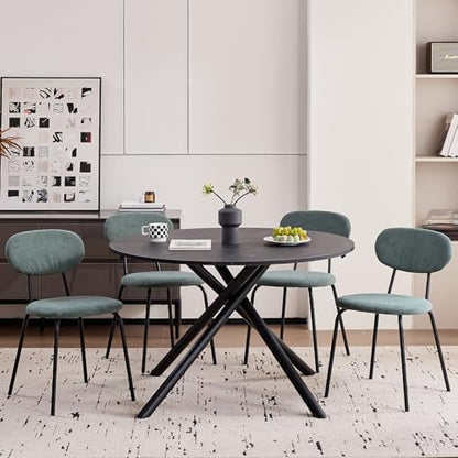 Stackable Guest Chairs Set of 4, Upholstered Waiting Room Chairs with Metal Legs for Reception, Breakroom, School, Meeting, Office - color: Green, size: Set of 4