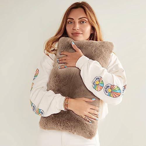 UnHide Squish Lumbar Pillow, Extra Soft Faux Fur Rectangular Shaped Pillow | 100% Polyester Fill, Machine Washable, Perfect for Living Room, Bedroom, or Guest Room, 10” x 18”, Mocha Sharpei - color: Mocha Sharpei, size: 10" x 18"