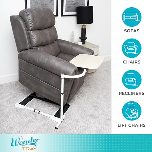 Stander Wonder Tray, Adjustable Swivel Table, Large Laptop Stand, Couch Desk, Side Tables & Gaming Bench, TV-Trays for Eating on Couches, Chairs, Recliners, Maple - color: Maple, size: Large