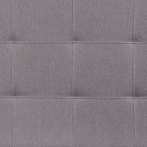 EMMA + OLIVER Light Gray Queen Quilted Tufted Headboard | Adjustable Bed Rail Slots, Fabric Upholstered - color: Light Gray, size: Queen