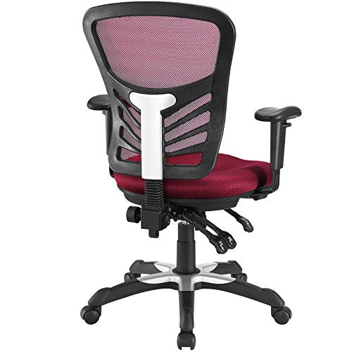 Modway Articulate Ergonomic Mesh Office Chair in Red - color: Red