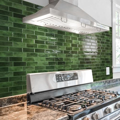 Art3d 10-Pack Marble Tile Peel and Stick Backsplash, 12 x 12 in, Jade Green | Strong Adhesion, Lightweight, Cuttable, Waterproof, Fadeless, Crack Resistant, for Kitchen, Bedroom, Ideal for Recently Moved - color: Jade Green