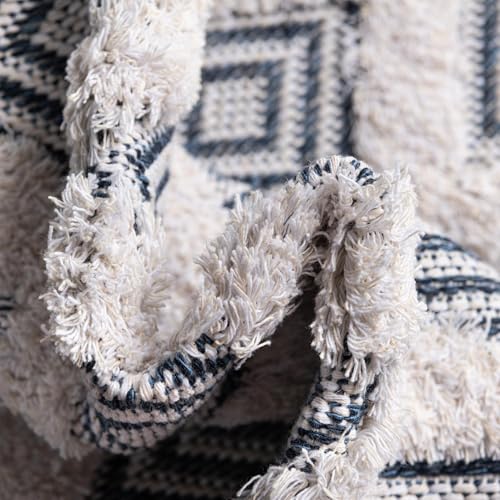 Rugs.com - Sabrina Soto Casa Rug – 6 Ft Runner Navy Blue Cotton Textured Runner – Ideal for Hallways, Entryways, and Kitchens - color: Navy Blue, size: 2'3" x 6' (Runner)