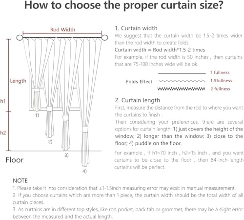 Joydeco Linen Curtains 2 Panel Set, Ivory on Linen Curtains 96 Inch Long, Light Filtering Drapes for Living Room, 70 Inches Wide Drapes with Rod Pocket Back Tab (96" L x 70" W, Ivory on Linen) - color: Ivory on Linen, size: 70"W x 96"L (Pack of 2)