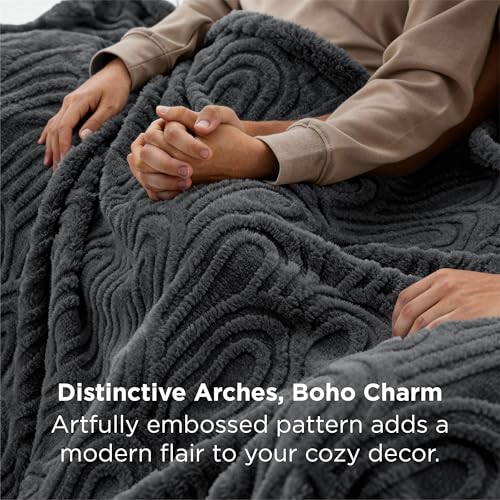 Bedsure GentleSoft Grey Throw Blanket for Couch - Super Soft & Cozy Summer Blankets for Women, Fluffy Fleece Throw for Girls, for Women Men, Ideal for Room, Home & Bedroom Decor, 50x60 Inches - color: Grey, size: Throw (50" x 60")