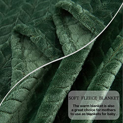 inhand Fleece Blanket for Bed, Super Soft Flannel Cozy King Bed Blanket for Adults, Washable Lightweight Fuzzy Bed Blanket for Office Sofa, Warm Plush Blankets for All Season (90"×108", Green) - color: A-green, size: King/Cal King-90x108 IN