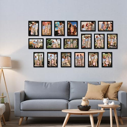 Giftgarden 4x6 Picture Frame Set of 18, Lightweight 4 by 6 Frames Bulk for Gallery Wall Photo Hanging and Tabletop Display, Black - color: Black*18, size: 4x6