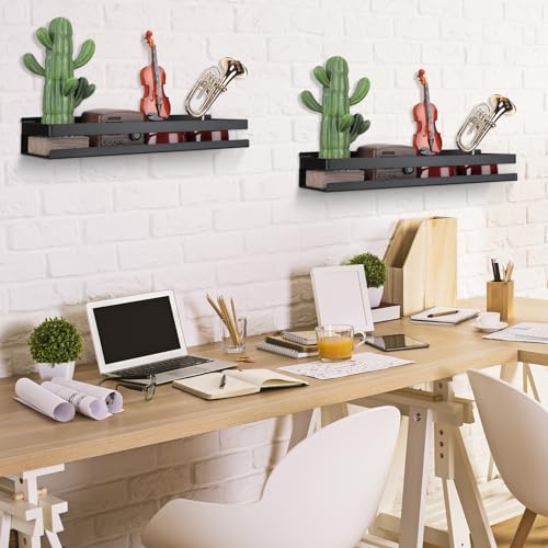 Lallisa 2 Pieces Stainless Steel Shelf Bathroom Shower Floating Shelves Wall Mounted Shower Caddy Basket Shelf Storage Organizer Shelves for Bathroom, Kitchen, Living Room(11.81 Inch/ 30 cm,Black) - color: Black, size: 11.81 Inch/ 30 cm