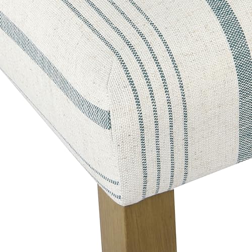HomePop Classic Parsons Dining Chair - Blue Calypso Stripe (Set of 2) - color: Blue Calypso Stripe, style: Pack of 2