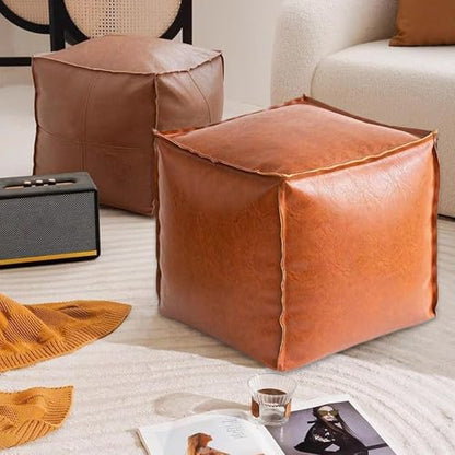Storage Footstool Soft Seat Fillable Storage Foot Stools | Toy Chair Versatile Bedroom Comfortable Seating for Dorm Workplace Apartment