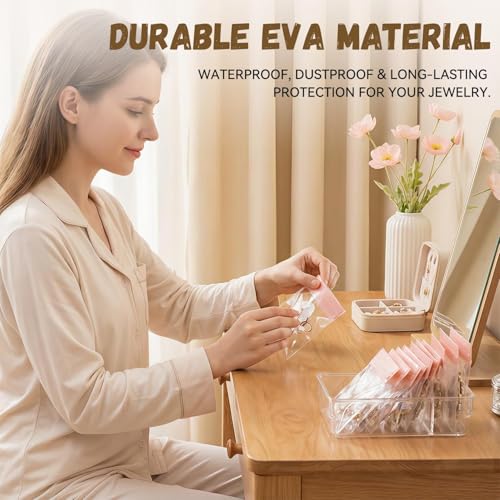 Anti Tarnish Jewelry Bags Clear Pvc Jewelry Storage Pouches with Zipper Plastic Packing for Earrings (30Pcs Anti Tarnish EVA Jewelry Bags Set) - color: 30Pcs Anti Tarnish EVA Jewelry Bags Set