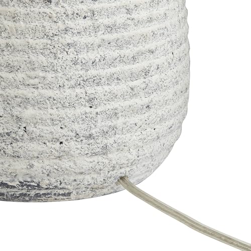 360 Lighting 23" High Small Mid Century Modern Coastal Accent Table Lamp Handcrafted Sandstone Finish Ceramic Single White Shade Living Room Bedroom Bedside Nightstand House Office Colors May Vary